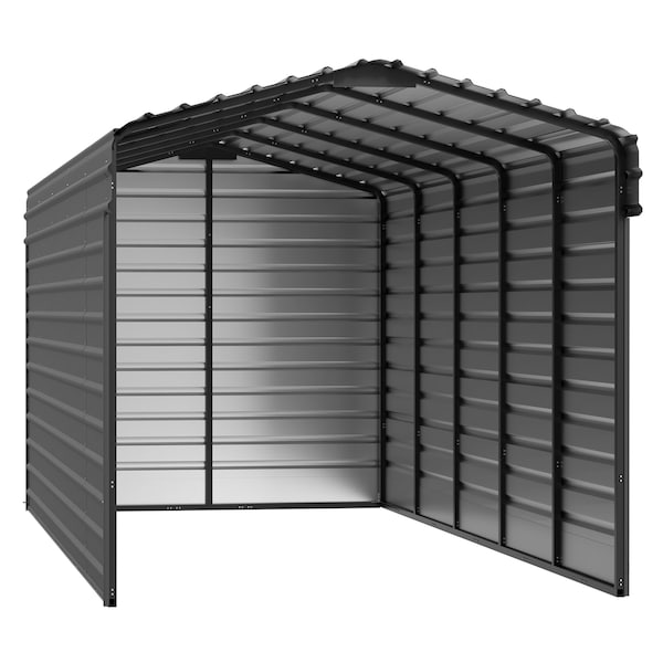 Arrow Storage Products 10 x 24 x 9 ft Charcoal Steel Carport with 3 Wall Kits CPHC102409ECL3 - main