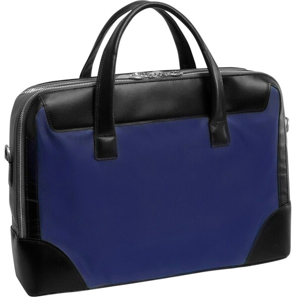 Mckleinusa McKlein USA 17 in. N Series Harpswell Nylon Dual Compartment Laptop Briefcase - Navy 18567 - main