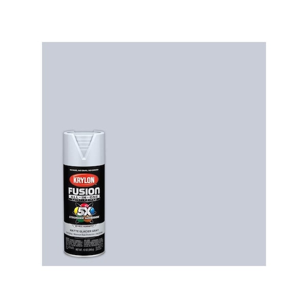 Krylon Paint+Primer Spray Paint Fusion All-In-One Matte Glacier Gray 12 oz Glacier Gray K02757007 - main