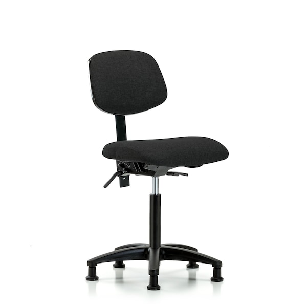 Blue Ridge Ergonomics Chair, Fabric, Med Bench, Tilt Glides, Blk, No Arms, 22" to 29" Height, Black BR-FMBCH-RG-T1-A0-NF-RG-F42 - main