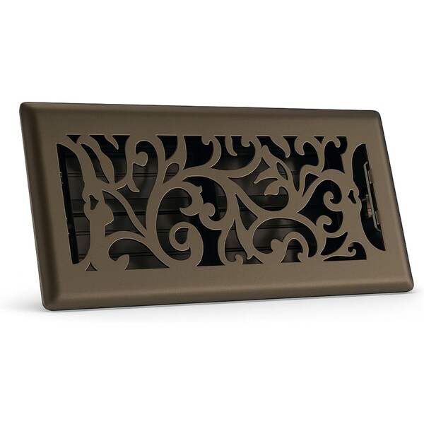 Sierra Grates 4 in. H X 14 in. W Powder Coat Steel, Metallic Bronze Floor Register FLR414-BRZ - main