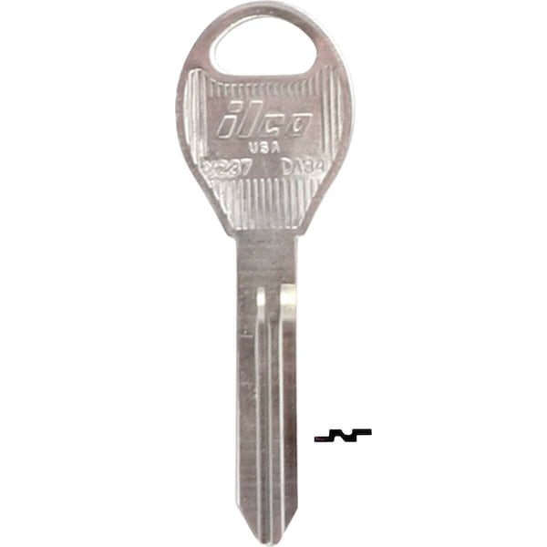 Kaba Ilco Nissan Nickel Plated Automotive Key, DA34 / X237, 10PK AF01627002 - main