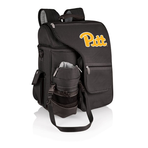Picnic Time Family Of Brands NCAA Pittsburgh Panthers Turismo Backpack Cooler with Water Bottle CarrierBlack 641-00-175-504-0 - main