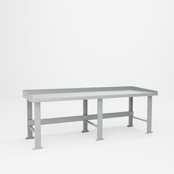 Pucel B-Series Workbench with Back and EndsTop, 96 in W x 34 in D x 32.5 in H, Gray B-3496 - main