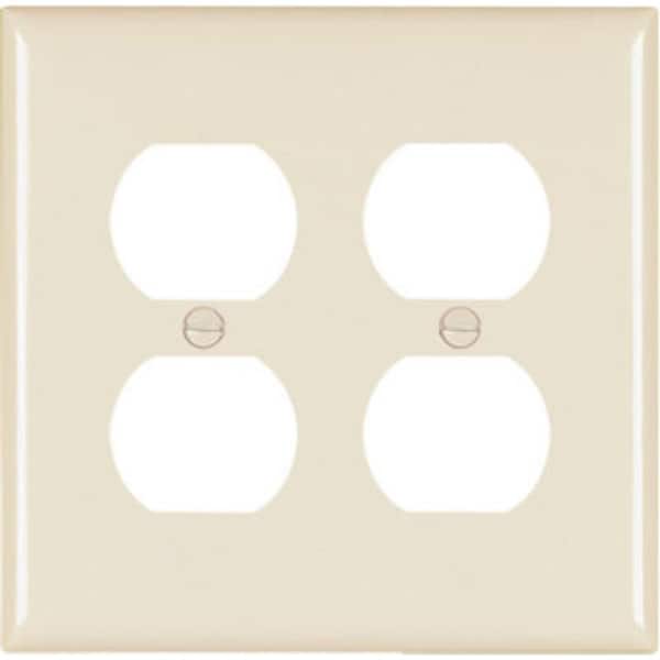 Legrand TradeMaster TP Wallplate, 4.6875 in L, 4-3/4 in W, Standard, 2 -Gang, Nylon TP82LACC30 - main