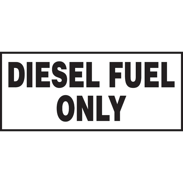 Accuform SAFETY LABEL DIESEL FUEL ONLY 3 in X 7 in LCHL557 - main
