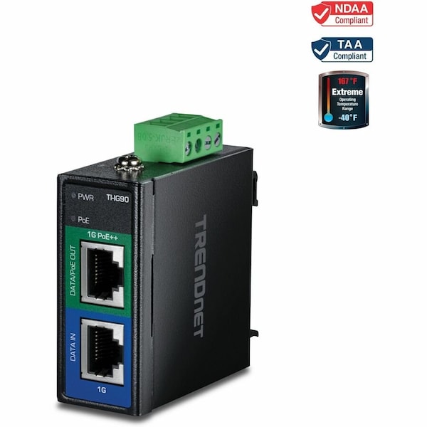 Trendnet Hardened Industrial 90W Gigabit 4PPoE Injector TI-IG90 - main