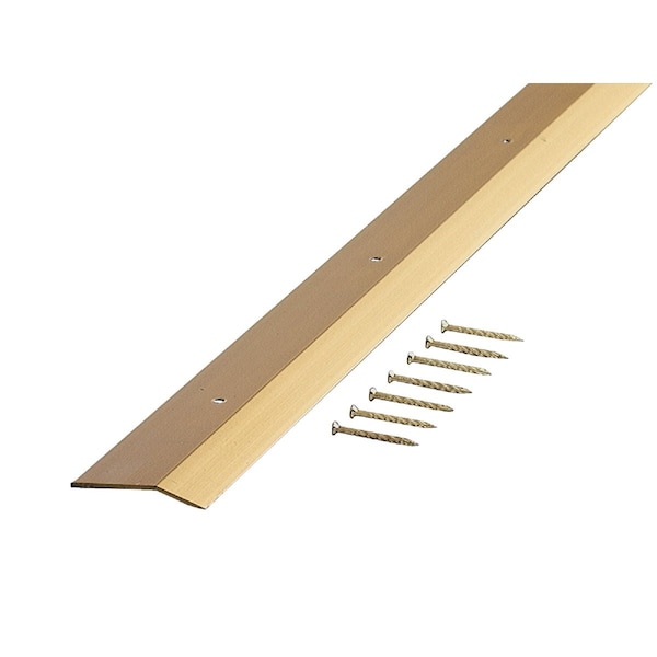 M-D Building Products Building Products 2'' x 72'' Satin Brass Aluminum Carpet Trim with Screw Nails 72249 - main