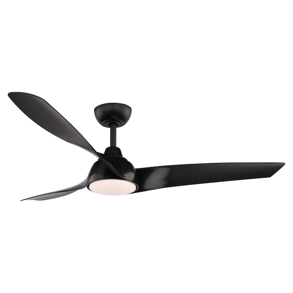 Vaxcel Crest Hill, 56 in, Black Ceiling Fan, Black Blades, LED, Remote, DC Motor F0145 - main