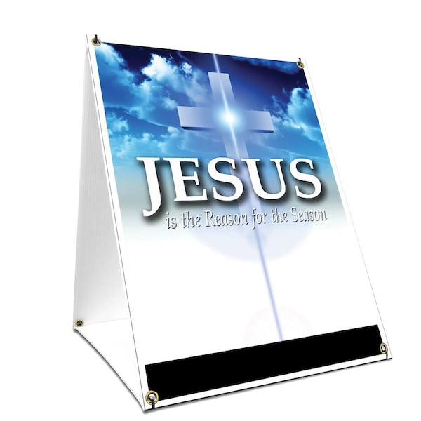 Signmission Jesus Is The Reason For The Season, 36 Inch x 24 Inch A-frame Yard Sign SBC-2436-Jesus Is The Reason For The Season - main