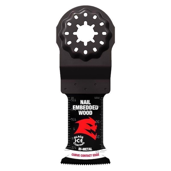 Diablo Starlock 1-1/4 in. W Bi-Metal Curved Contact Edge Oscillating Blade Nail-Embedded Wood, 3PK DOS125BW - main