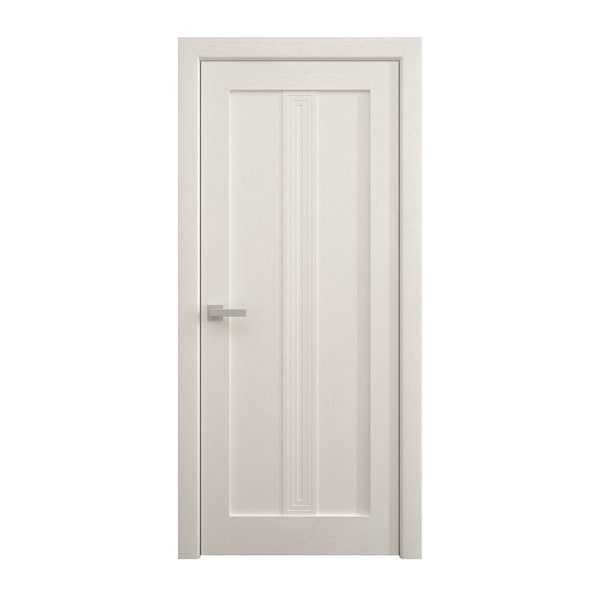 Sartodoors Interior Solid French Door 32 x 80 inches, Ego 5006 Painted White Oak, Single Regular Panel Frame EGO5006ID-PWO-32 - main