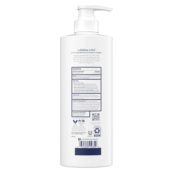 Dove Damage Therapy Calming Relief 2 in 1 Anti-Dandruff Shampoo and Conditioner, 18 Fluid Ounce, 4PK 64792267 - main