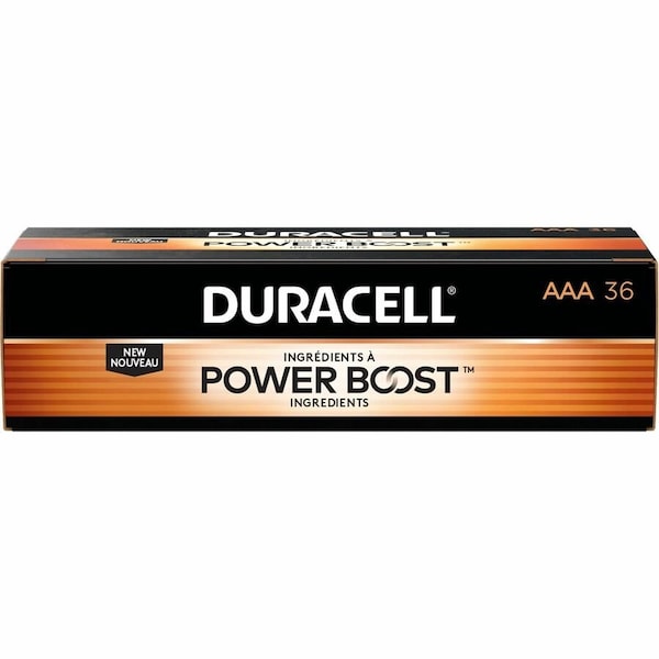 Duracell Coppertop AAA Alkaline Battery, 1.5V DC, PK36 MN24P36 - main
