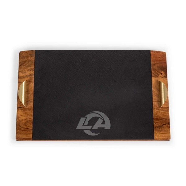 Picnic Time Family Of Brands NFL Los Angeles Rams - Covina Acacia and Slate Serving Tray 957-07-512-333-2 - main
