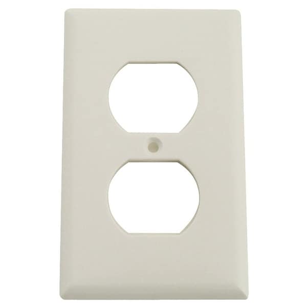 Eaton Wiring Devices Receptacle Wallplate, 412 in L, 234 in W, 1 Gang, Thermoset, White, HighGloss 2132W-BOX - main