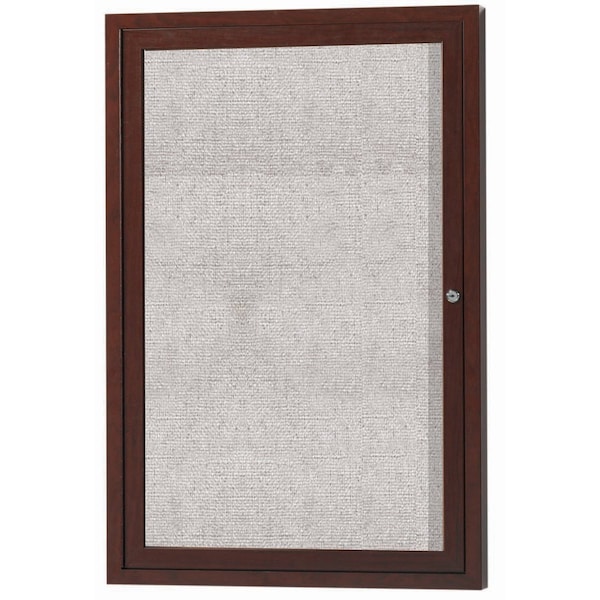 Aarco Outdoor Enclosed Bulletin Board w/ Al Wood Look Finish, Walnut Wood Look, 48''Hx36''W ODCCWW4836R - main