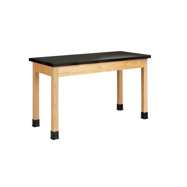 Diversified Spaces Plain Apron Table, Oak, Wood Frame, 54 in W, Black P7202BK30E - main