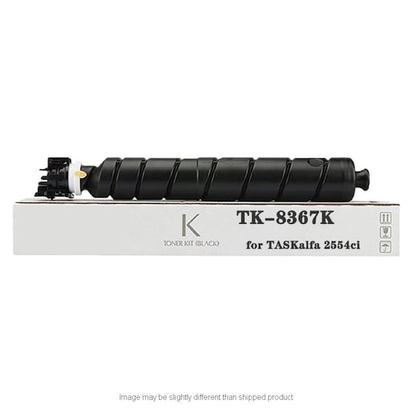 Kyocera Replacement 1T02YP0US0, BLACK Compatible Toner, 25,000 page yield 1T02YP0US0 TK8367K - main