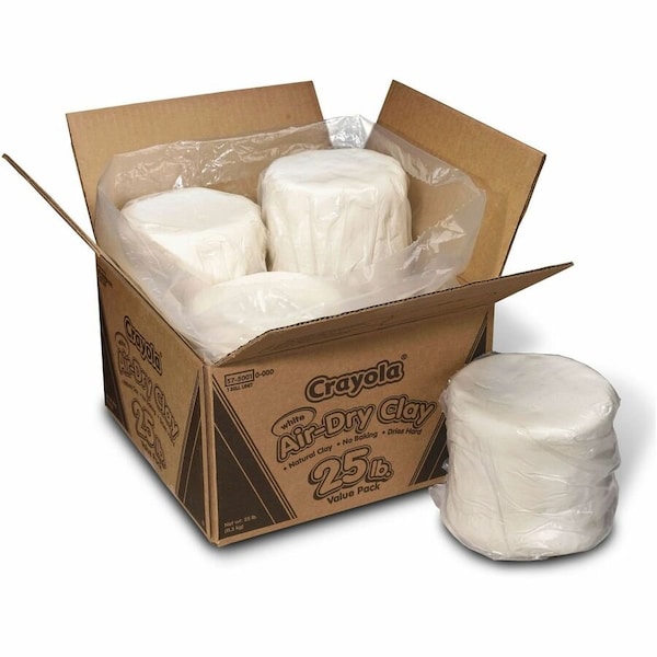 Crayola Air-Dry Clay Value Pack, White, 25 lb 57-5001 - main