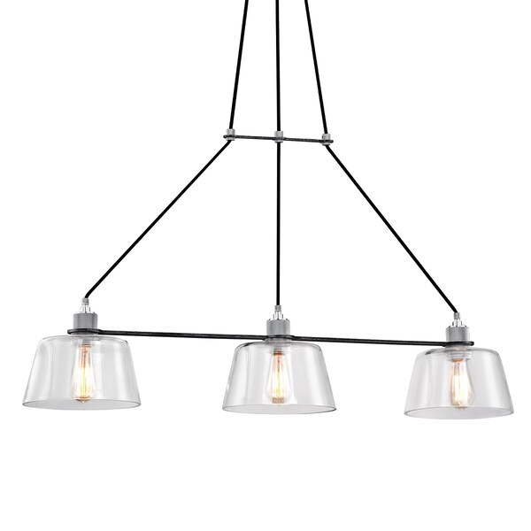 Troy Lighting Audiophile 3 Light Linear 43 In. Old Silver Polished Aluminum F6154-OS/PA - main
