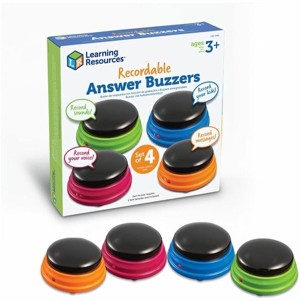Learning Resources Recordable Answer Buzzers, Set of 4 3769 - main