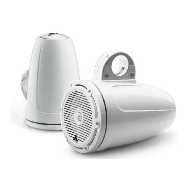 Jl Audio 7.7in Tower Speakers, Gloss White Encl., Gloss White Classic Grille, 93535, 010-03266-00, 2PK 93535/010-03266-00 - main