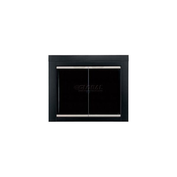 Dyna-Glo Pleasant Hearth Alsip Fireplace Glass Door Black With Sunlight Nickel AP-1132 43-1/2"L x 33"H AP-1132 - main