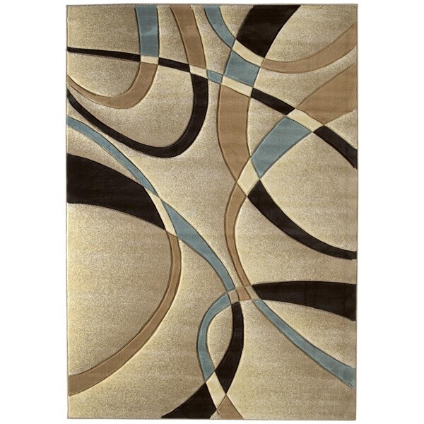 United Weavers 1 ft. 10 in. x 2 ft. 8 in. Contours La Chic Accent RugBeige 510 21326 24 - main