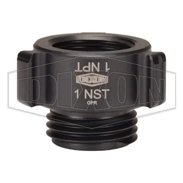 Dixon Style N37 Rocker Lug Hydrant Adapter, 1 in, FNPT x Male NST NH Connection, Aluminum, Hardcoat Anod N37-10T10F - main