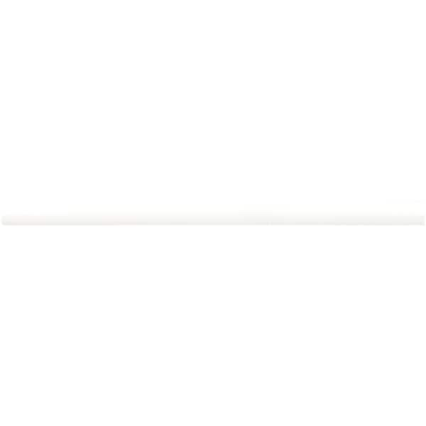 Apollo Tile Arte 0.47 in. x 7.87 in. Matte White Ceramic Pencil Tile Trims 0.3 sq. ft./case, 10PK RID88WHTPENM - main