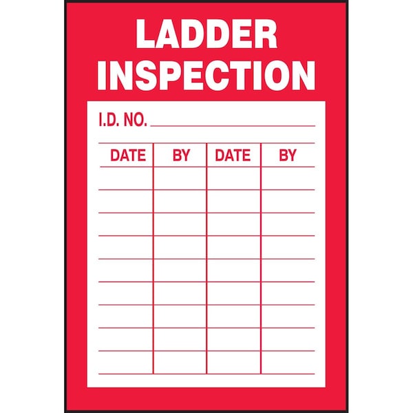 Accuform SAFETY LABEL LADDER INSPECTION 4 X 2 LCRT511VSP - main