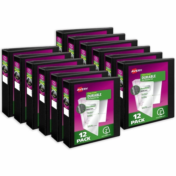 Avery Binder, Black Durable View 3 Ring, PK12 17579 - main