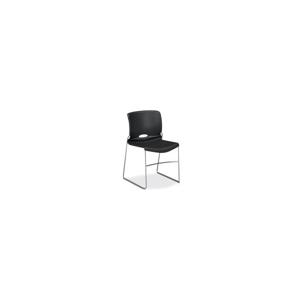 Hon 4040 Series High Density Olson Stacker Chair, Onyx Seat Color, Plastic Seat Material, 4PK 4041ON - main