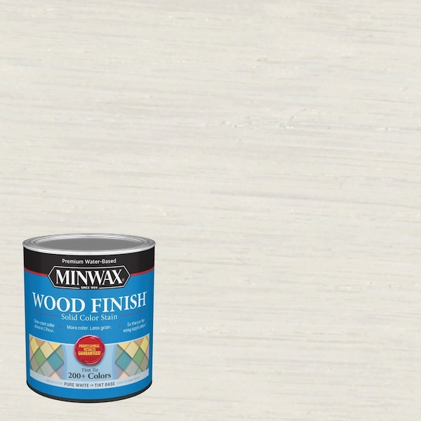 Minwax Wood Finish Water-Based Solid Color Stain Wht Tint Base 1 Qt. 108110000 - main