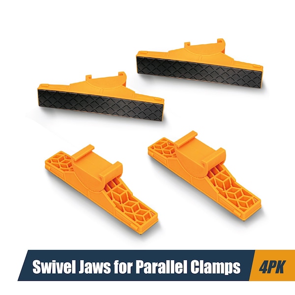Powertec Swivel Jaws for Parallel Clamps, Add-On Pivot Jaws for Irregular Shapes Gluing, 4PK 72156-P2 - main