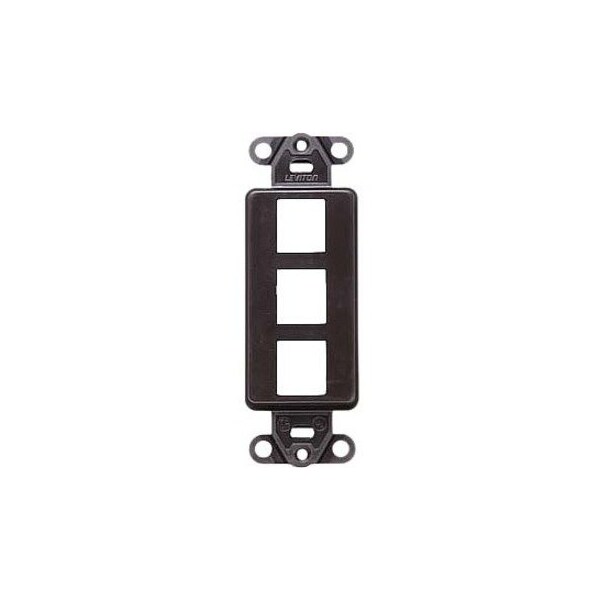 Leviton QuickPort Decora Insert, 3-Port, Brown 41643-B - main