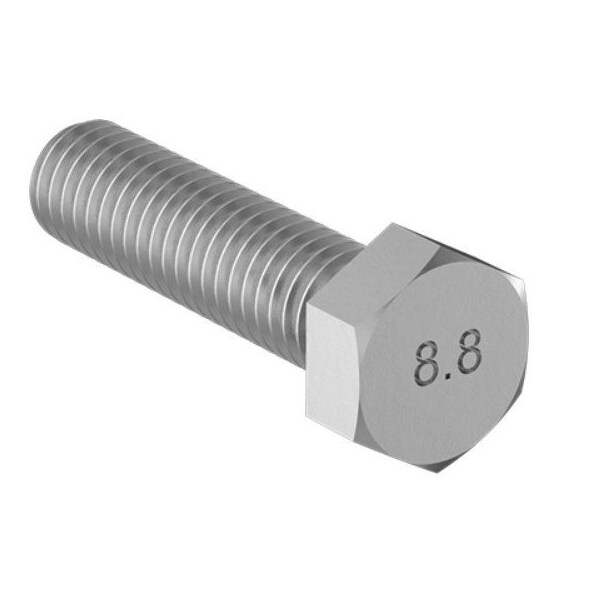 Zmg Fasteners Plus M8 - 1.25 X 25MM ISO 4017 FT HEX HEAD CAP SCREW 8.8 MAGNI 565 GREY 1998136 - main