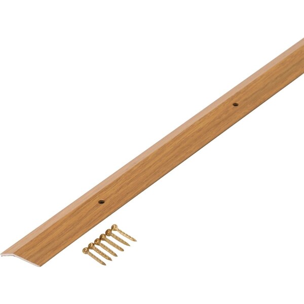M-D Building Products Building Products 1-3/8'' X 72'' Oak Aluminum Metal Decor Carpet Trim with Screw Nails 40122 - main