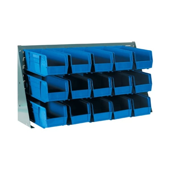 Partners Brand Steel Bench Rack Bin, 8" W x 19" H, Gray BINR3619 - main