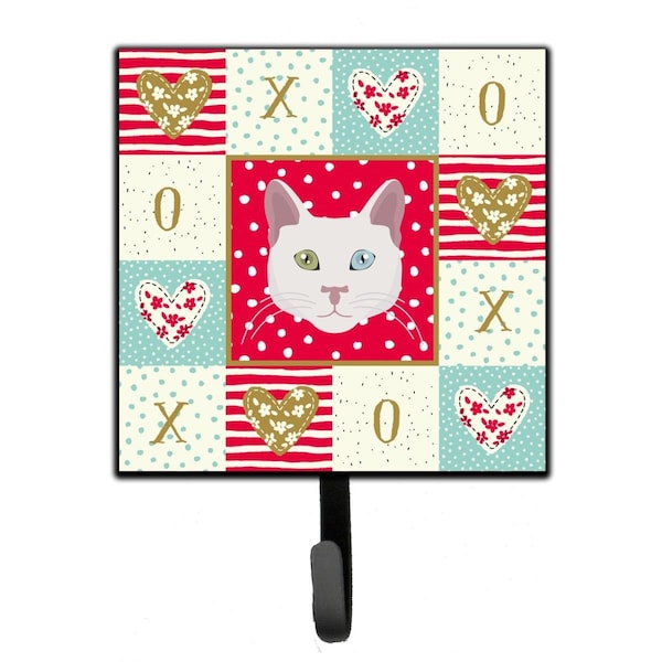 Carolines Treasures 4.25 x 1 x 7 in. Khao Manee Cat Love Leash or Key Holder CK5123SH4 - main