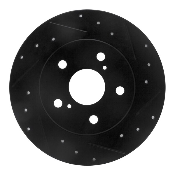 Dynamic Friction Co DFC Brake Rotor - Drilled and Slotted - Black 633-76082R - main