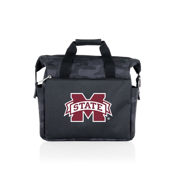 Picnic Time Family Of Brands NCAA Mississippi State Bulldogs On The Go Lunch Bag Cooler - Soft Cooler Lunch Box, Black Camo 510-00-182-384-0 - main