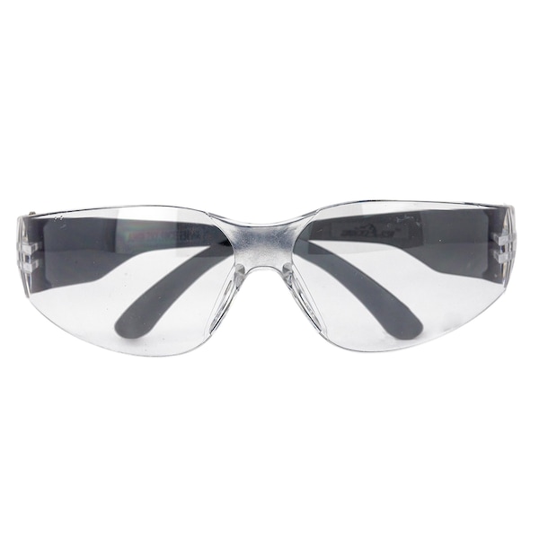 Bison Life Safety Glasses, Anti-Scratch, Clear Lens Black Temple Lens, Frameless BLSH-ESCR-CLLCT-SG9BK - main