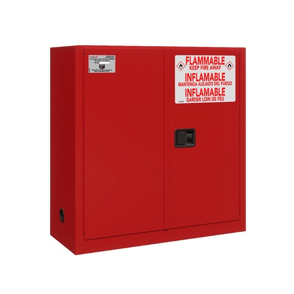 Fireking 30 Gal, Flammable Safety Cabinet, Auto-Close, Red SC30-AC-R - main
