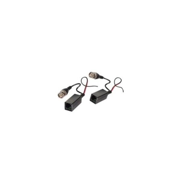 Gem By Triplett CCTV Balun, BNC Male w/Power Lead pig, PR BLN-PVRJ452 - main