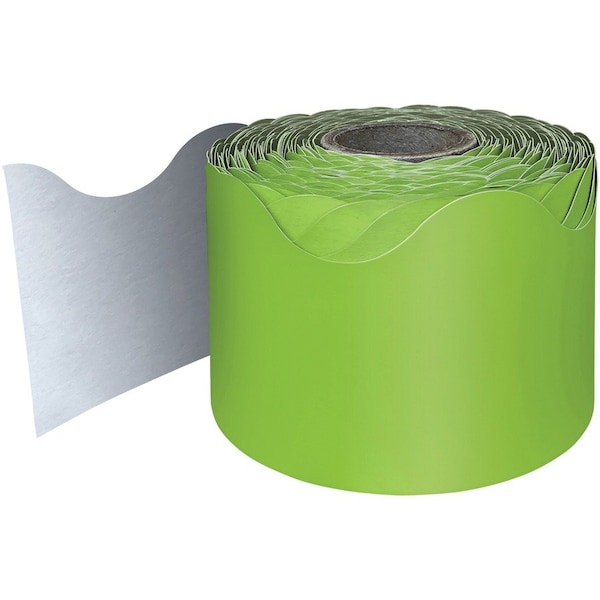 Carson Dellosa Lime Rolled Scalloped Border, 65 Feet Per Roll, 3PK 108468 - main
