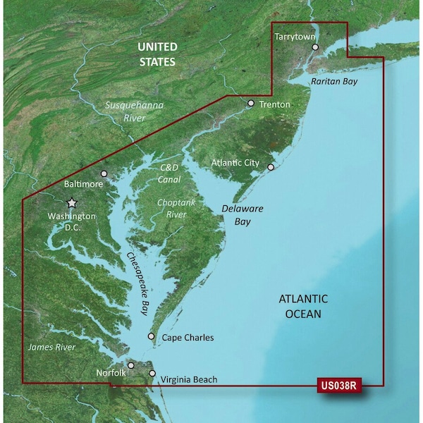 Garmin BlueChart g3 Vision HD, VUS038R, New York, Chesapeake, microSD /SD 010-C1004-00 - main