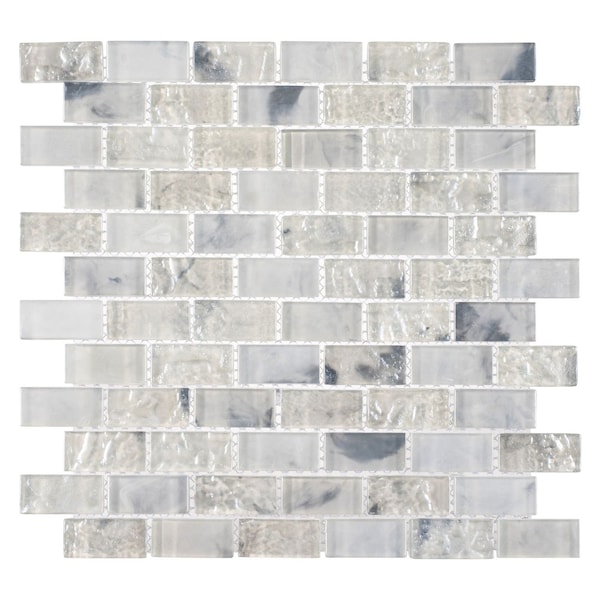 Andova Tiles Zalo 1-in. x 2-in. Brick Joint Glass Wall & Floor Mosaic Tile (1 Square Feet Per Sheet) ANDZAL608 - main