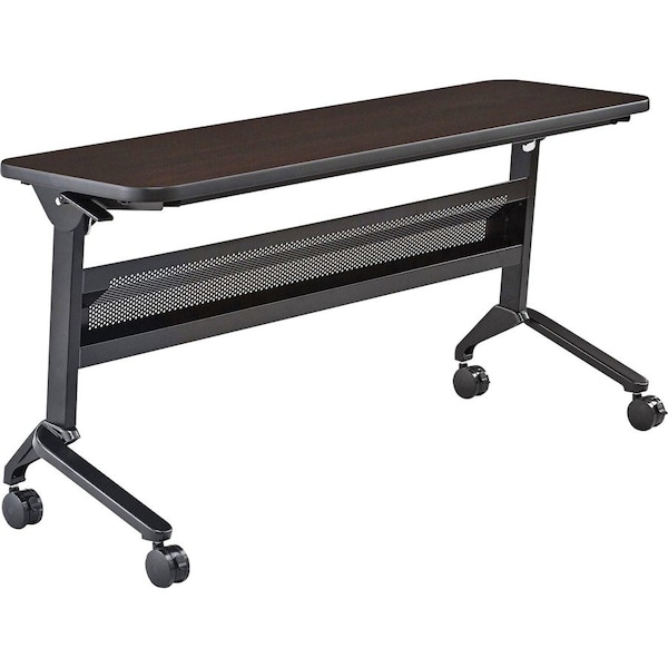 Safco Rectangle Flip-N-Go 18 x 60" Rectangular Training, 60 W, 18 L, 29 H, Laminate Top Top, Mocha LF1860TSLDCM - main